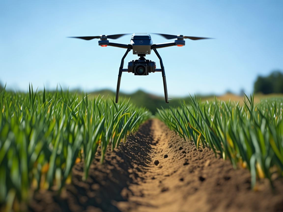 无人机助力蒜苗种植监测