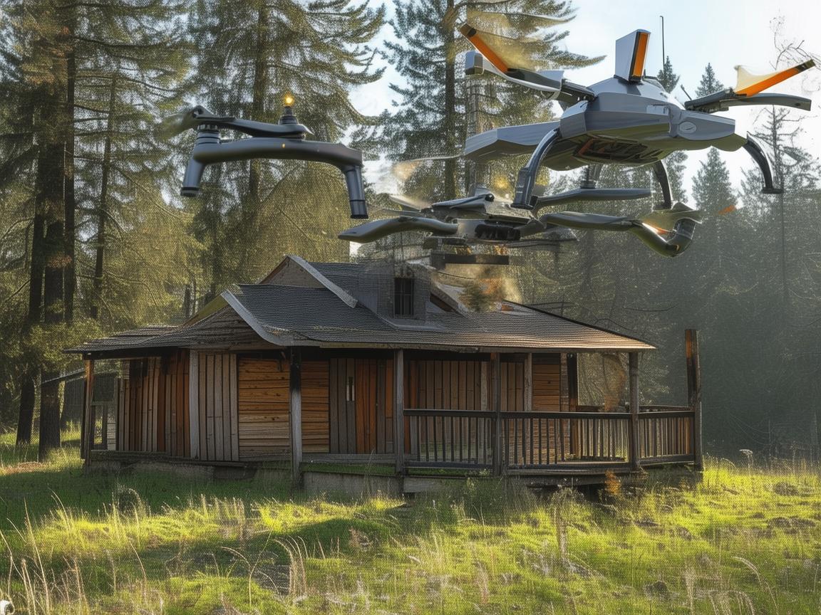 森林木屋与无人机整机装配的奇妙融合